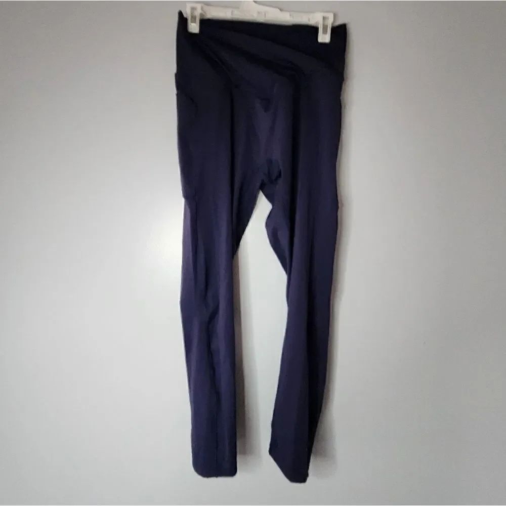 Stylish Women’s Navy Blue Straight leg Stretch Athletic Leggings Size Small